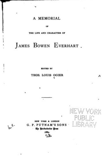 A memorial of the life and character of James Bowen Everhart