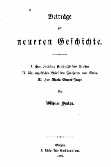 Beiträge zur neueren Geschichte