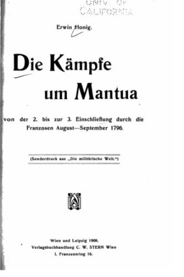 Die kämpfe um Mantua
