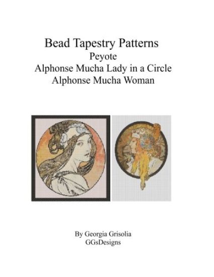 Bead Tapestry Patterns Peyote Alphonse Mucha Lady in a Circle Alphonse Mucha Woman