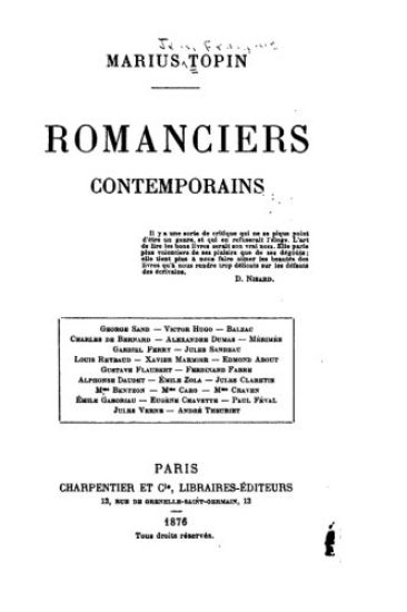 Romanciers contemporains