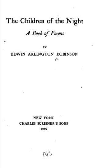 The Children of the Night, A Book of Poems