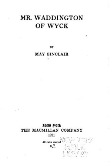 Mr. Waddington of Wyck