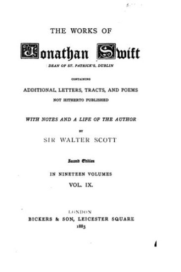 The Works of Jonathan Swift - Vol. IX