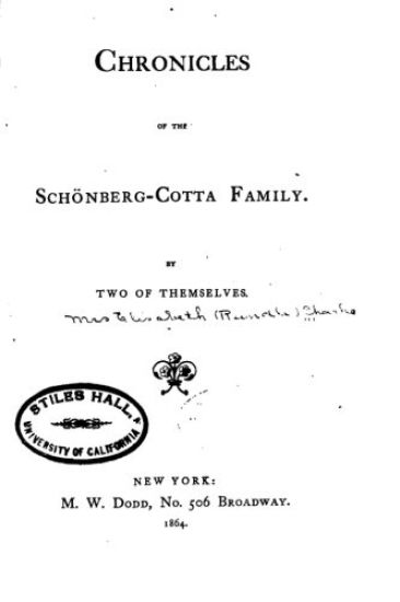Chronicles of the Schönberg-Cotta Family