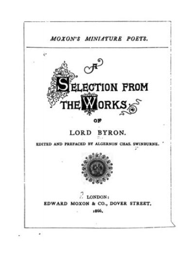 A Selection from the Works of Lord Byron