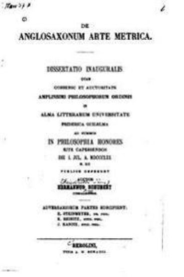 de Anglosaxonum Arte Metrica