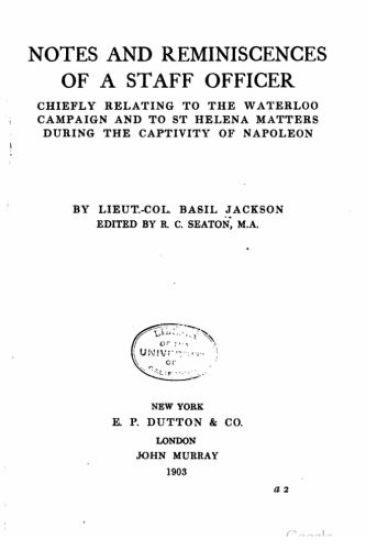 Notes and Reminiscences of a Staff Officer