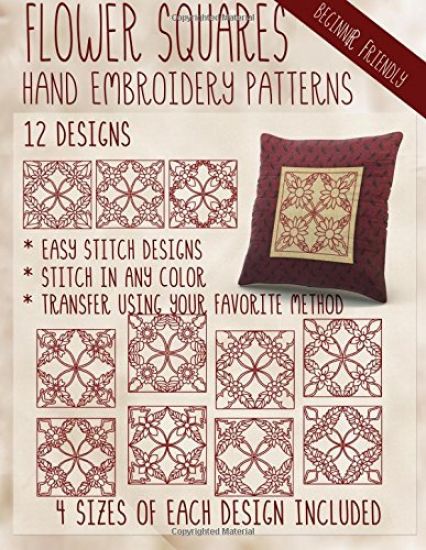 Flower Squares Hand Embroidery Patterns