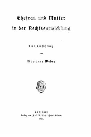 Ehefrau und Mutter in der Rechtsentwicklung