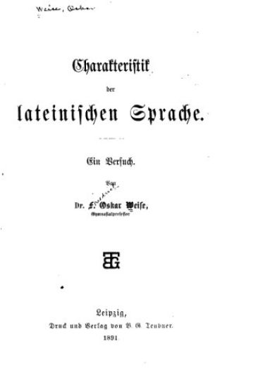 Charakteristik der lateinischen Sprache