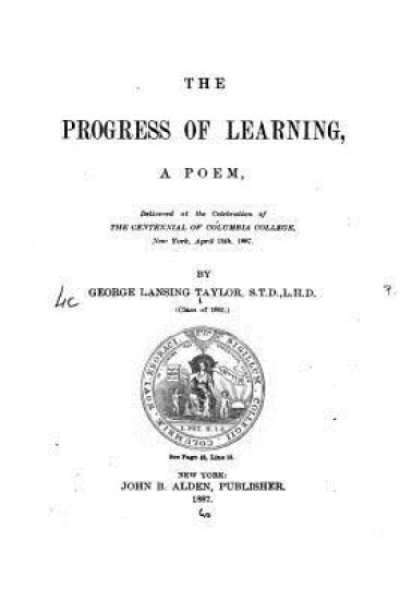 The progress of learning, a poem