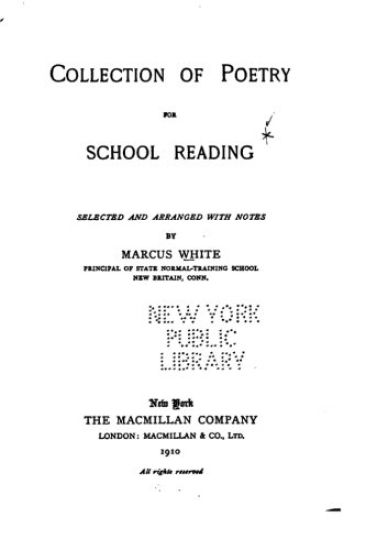 Collection of Poetry for School Reading