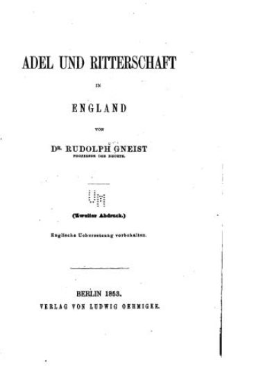 Adel Und Ritterschaft in England