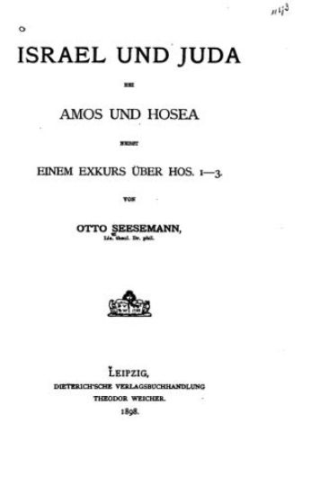 Israel und Juda bei Amos und Hosea