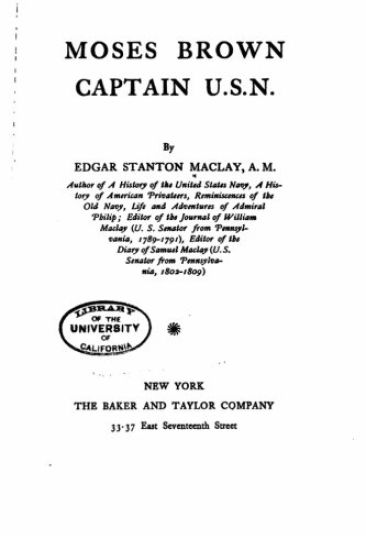 Moses Brown, captain U.S.N.