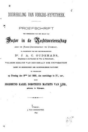 Doorhaling van voogdij-hypotheek