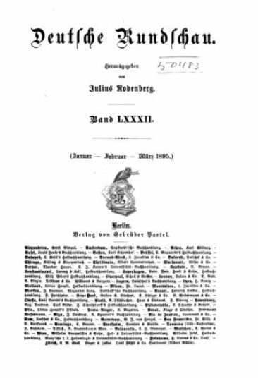 Deutsche Rundschau - Band LXXXII