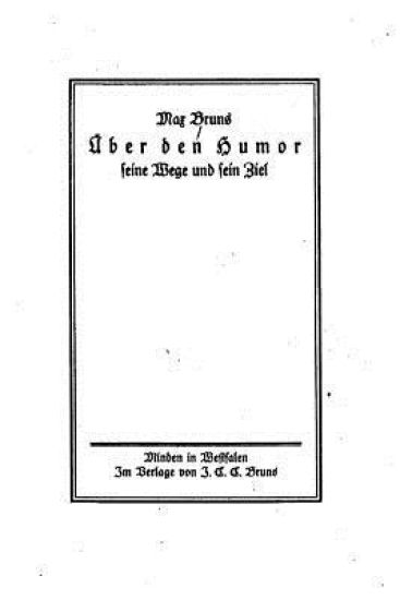 Über den Humor, seine Wege und sein Ziel
