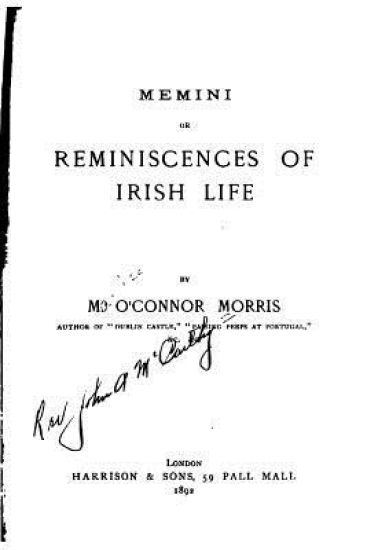 Memini, Or Reminiscences of Irish Life