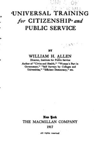 Universal training for citizenship and public service