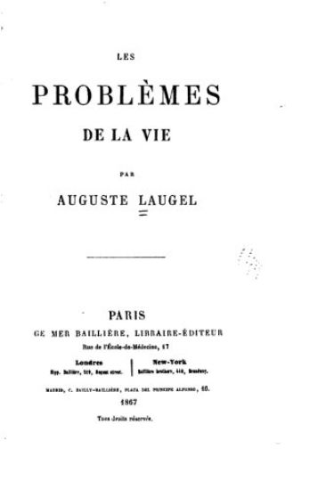 Les problèmes de la vie