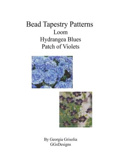 Bead Tapestry Patterns loom Hydrangea Blues Patch of Violets
