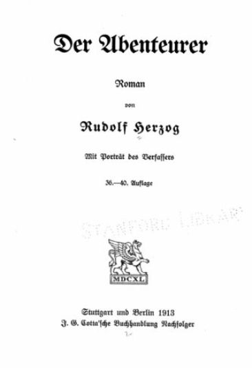 Der abenteuer roman