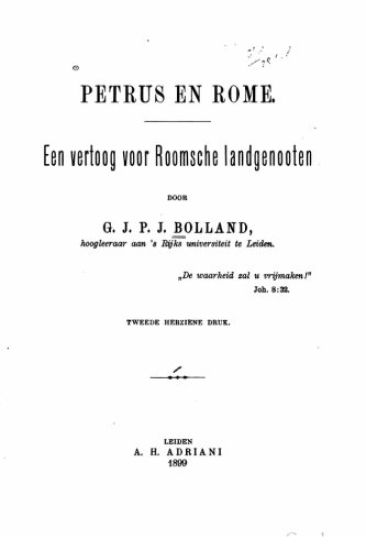 Petrus En Rome, Een Vertoog Voor Roomsche Landgenooten