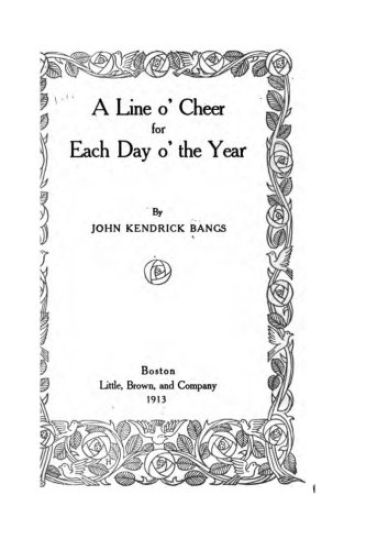 A Line O' Cheer for Each Day O' the Year