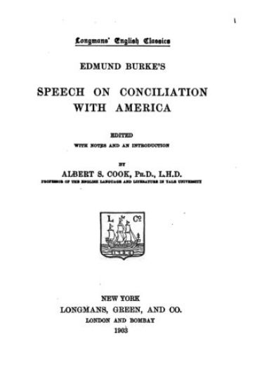 Edmund Burke's Speech on Conciliation With America