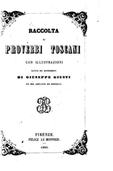 Raccolta di proverbi toscani