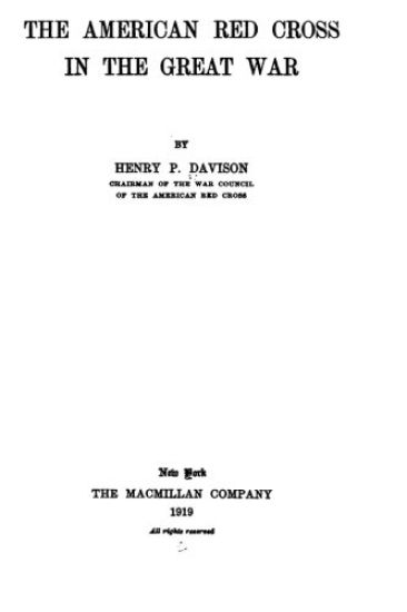 The American Red Cross in the Great War