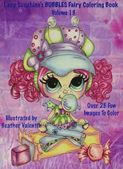 Lacy Sunshine's Bubbles Fairy Coloring Book Volume 13: Whimiscal Big Eyed Fairy Coloring Book