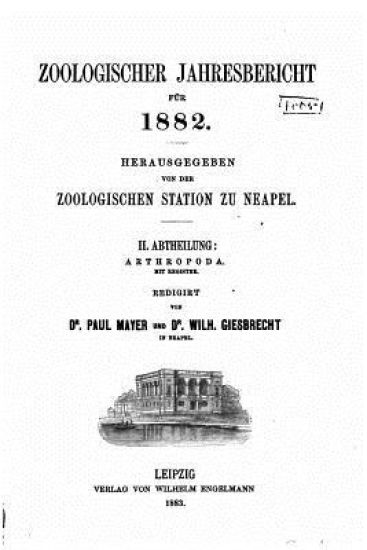Zoologischer Jahresbericht fur 1882