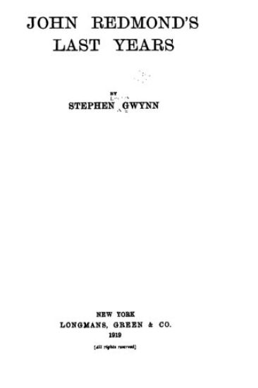 John Redmond's Last Years