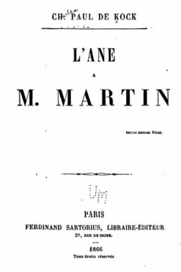 L'Ane de M. Martin