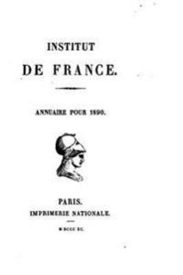 Institut de France - Annuaire pour 1890