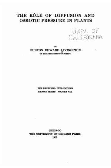 The Role of Diffusion and Osmotic Pressure in Plants