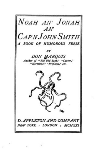 Noah an' Jonah an' Cap'n John Smith, a book of humorous verse