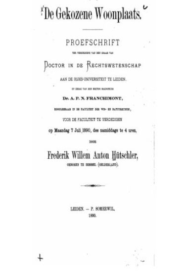 de Gekozene Woonplaats