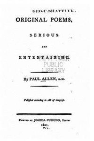 Original Poems, Serious and Entertaining