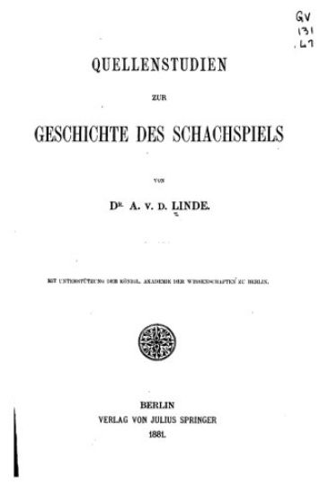 Quellenstudien Zur Geschichte des Schachspiels