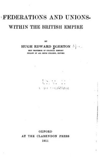 Federations and Unions Within the British Empire