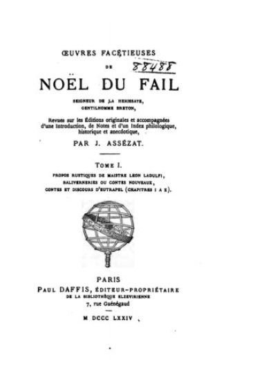 Oeuvres Facétieuses - Tome I