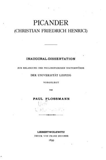 Picander (Christian Friedrich Henrici)