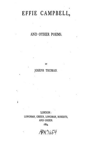 Effie Campbell and Other Poems