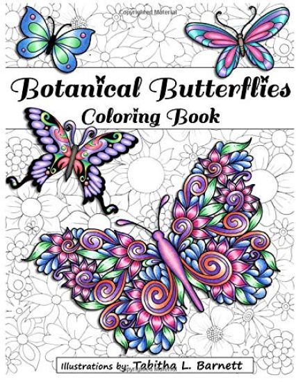 Botanical Butterflies Coloring Book