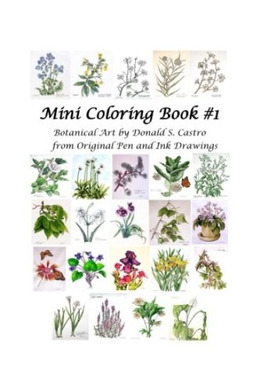 Mini Botanical Art Coloring Book: Pen & Ink Drawings