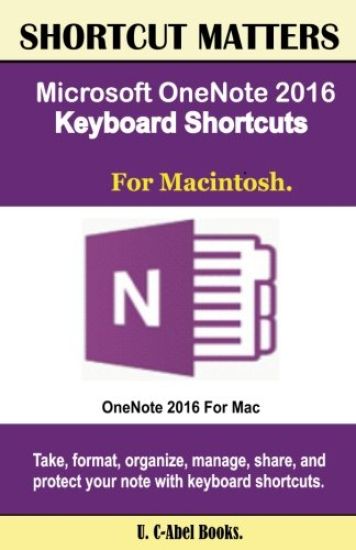 Microsoft OneNote 2016 Keyboard Shortcuts For Macintosh